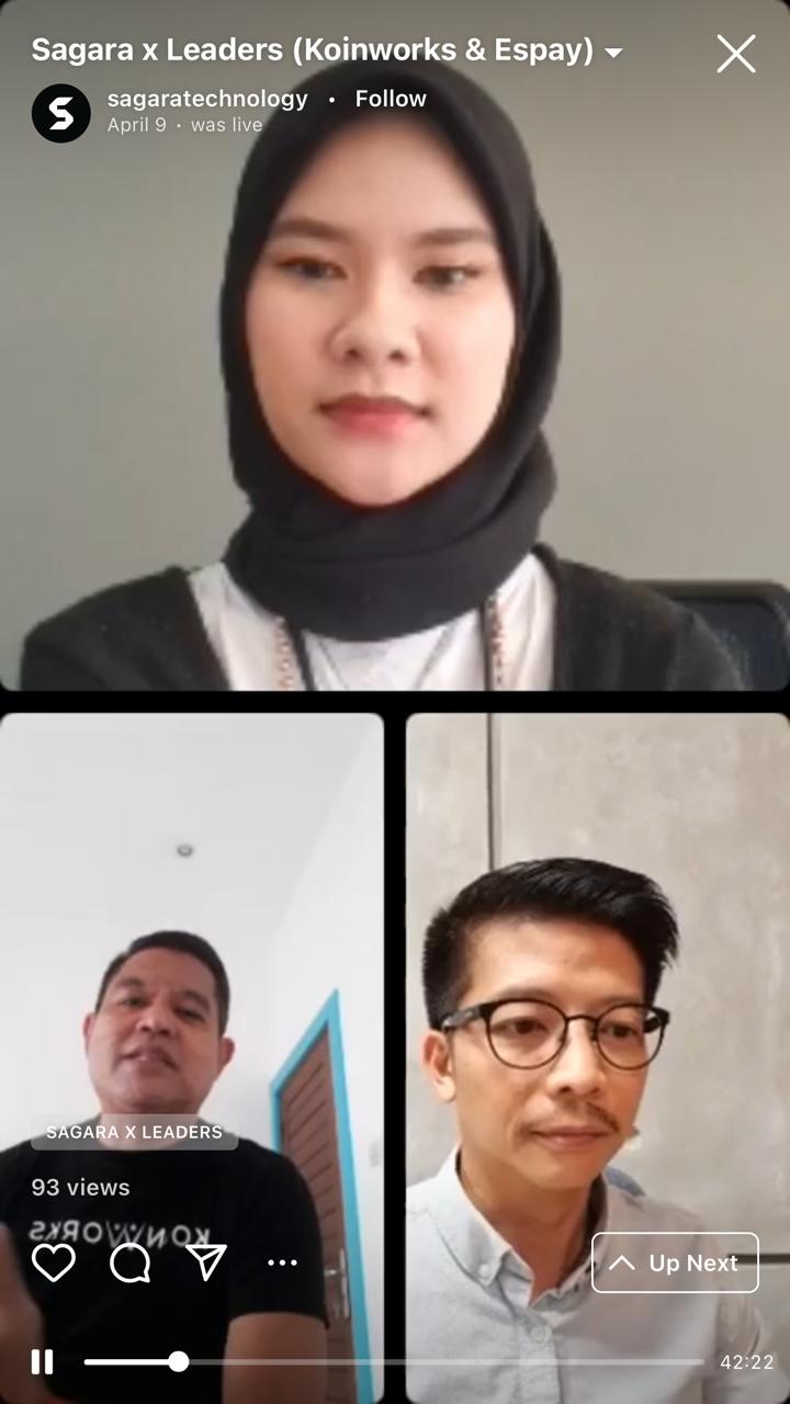 Sagara Technology IG Live Talk Show about Fintech Encourages in Indonesia's Economy